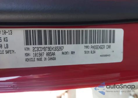 2014 Dodge Challenger R/T Plus from USA, damaged, VIN 2C3CDYBT9EH165267